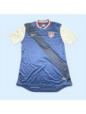 Nike USA USMNT 2012 Away Authentic Jersey Men’s Large Blue White Soccer Dri-FIT